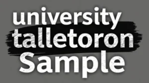 The image shows a sample university admission letter, part of a guide for students.